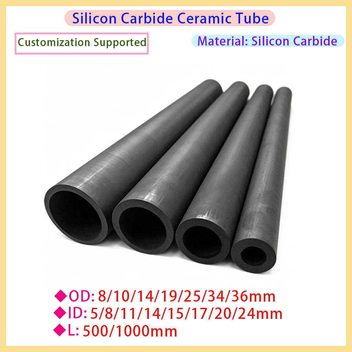 Pipe Freeze Spray - Tubo Cerámico de SiC, Barra Sólida